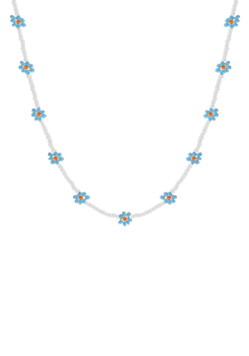 COLOR FLOWER BEADS NECKLACE