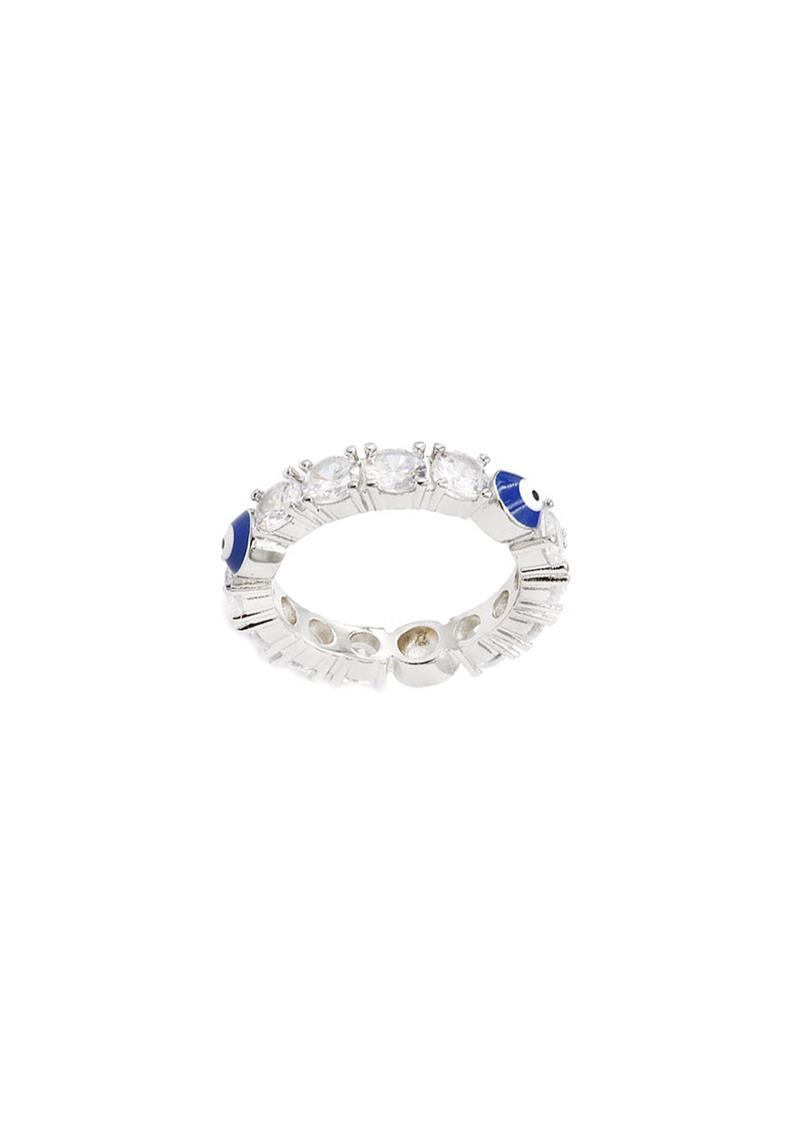 RHINESTONE EVIL EYE RING