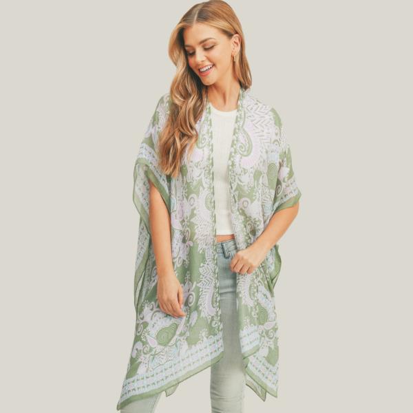 FASHION MULTI PRINT KIMONO