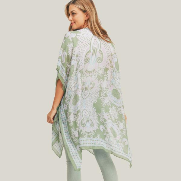 FASHION MULTI PRINT KIMONO