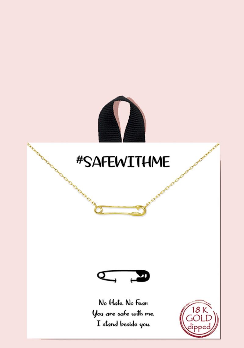 18K GOLD RHODIUM DIPPED SAFEWITHME NECKLACE