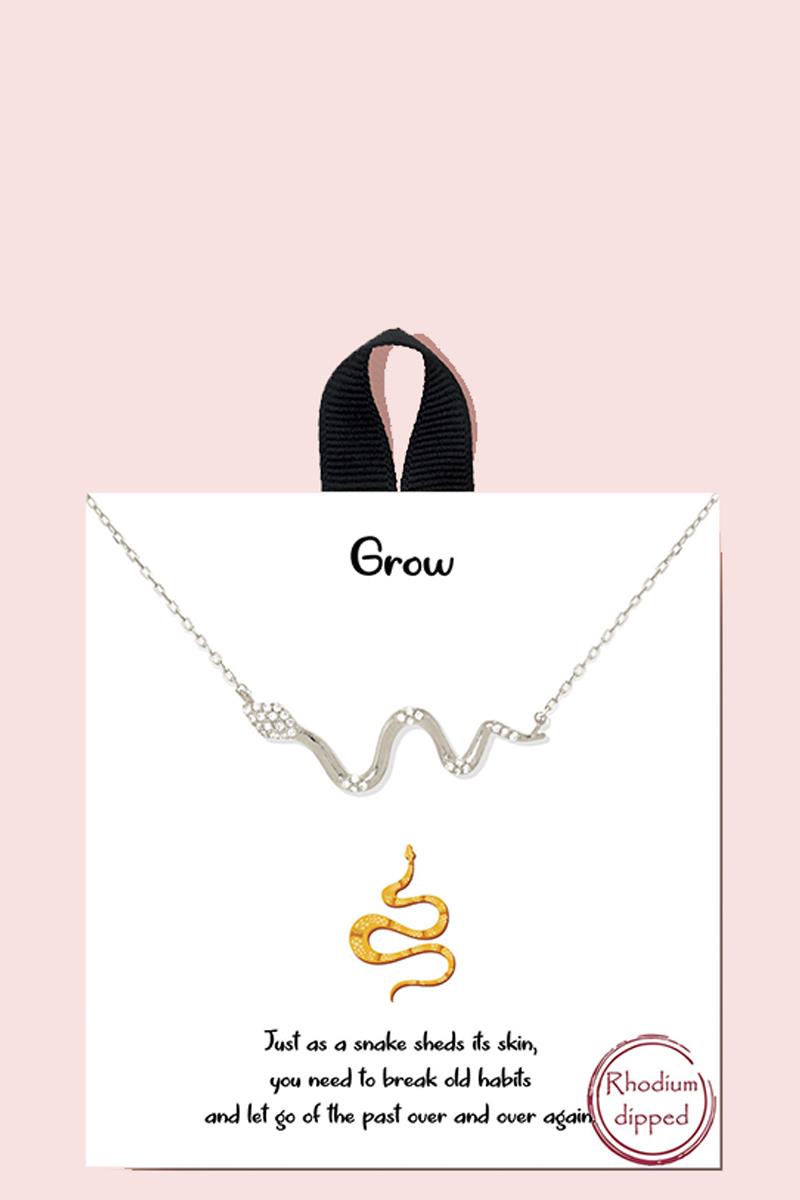 18K GOLD RHODIUM DIPPED GROW NECKLACE