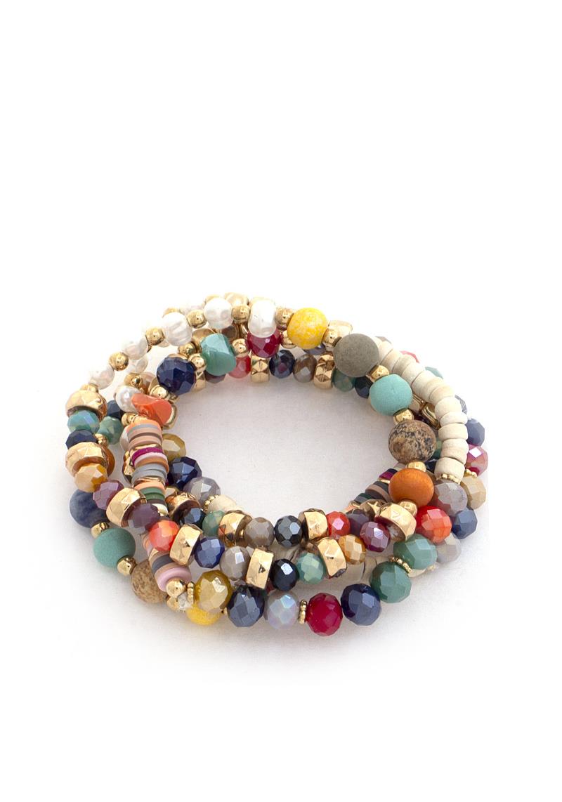 BEADED STACKABLE BRACELET SET