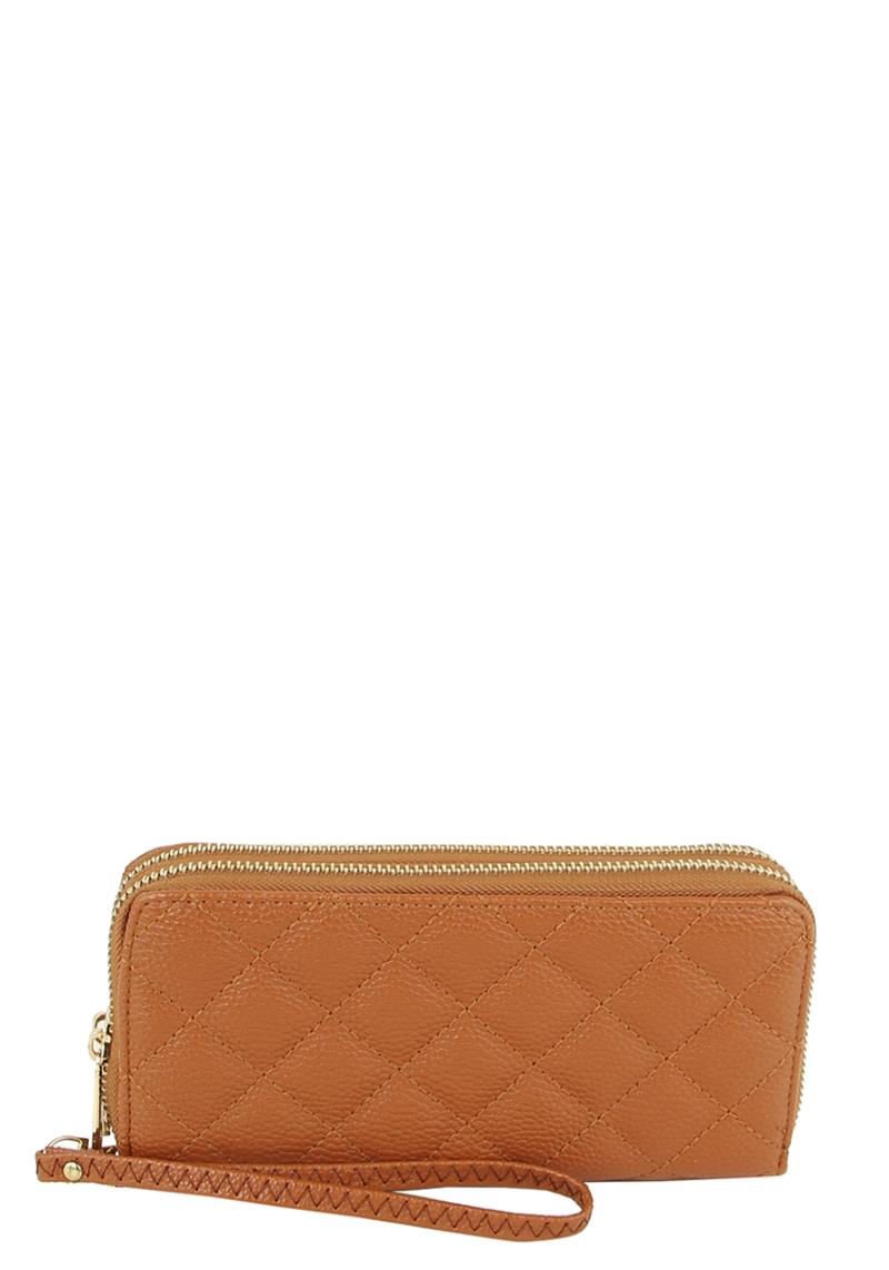 QUILT PLAIN HAND STRAP WALLET