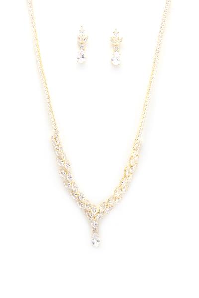 TEARDROP RHINESTONE NECKLACE