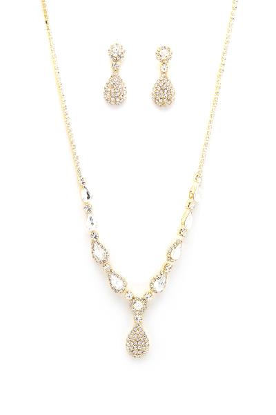 TEARDROP RHINESTONE NECKLACE