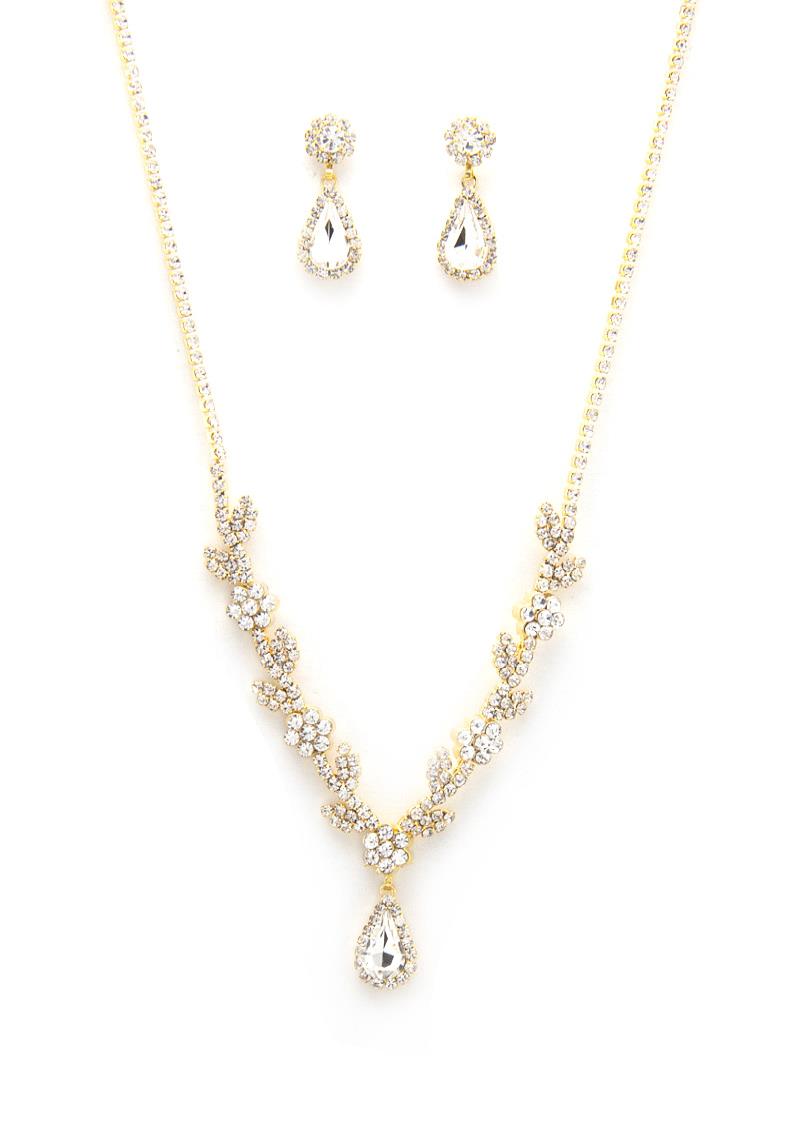TEARDROP RHINESTONE NECKLACE