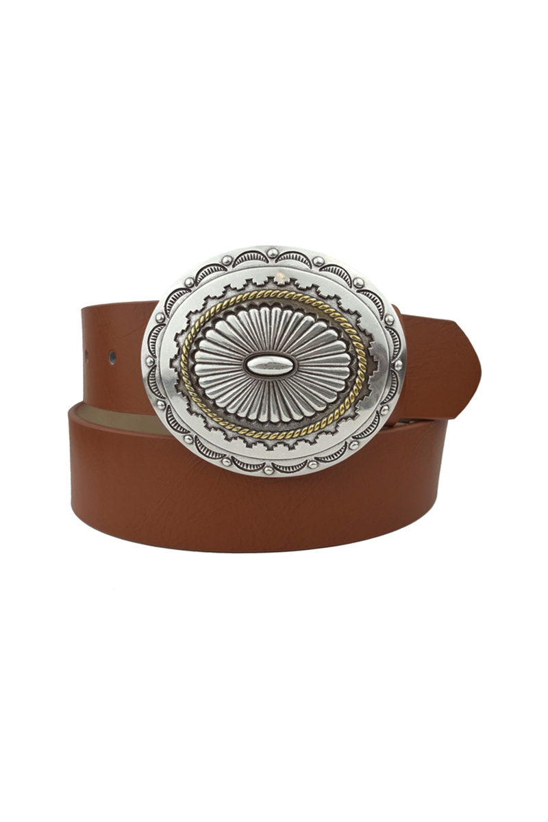 FANCY WESTERN BUCKLE WITH PLAIN BELT