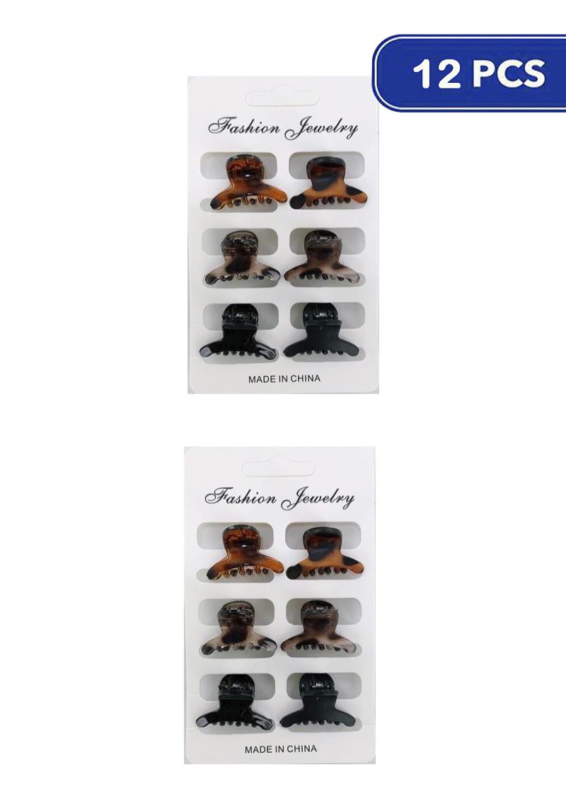 FASHION MINI HAIR CLAW JAW CLIPS (12 UNITS)