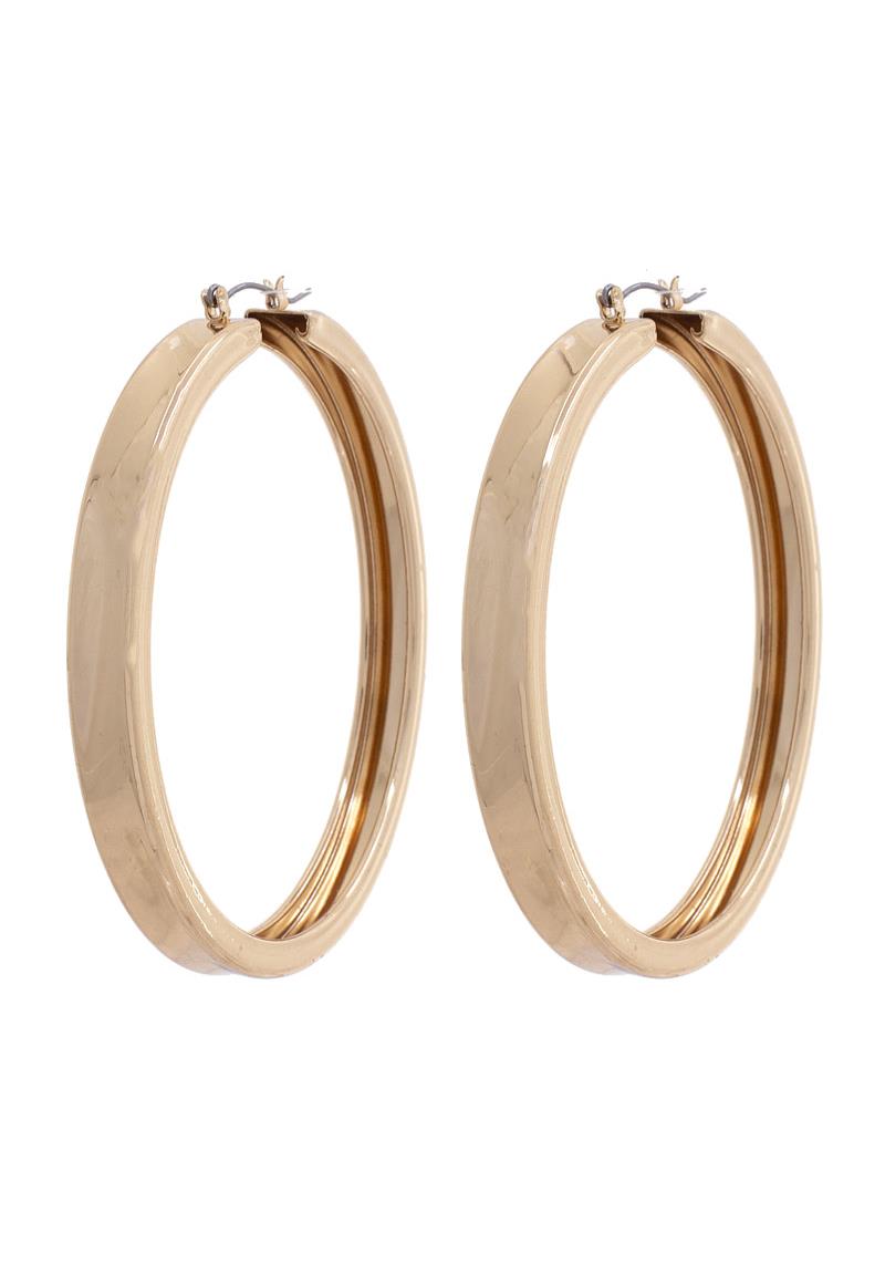 SOLID METAL HOOP EARRING