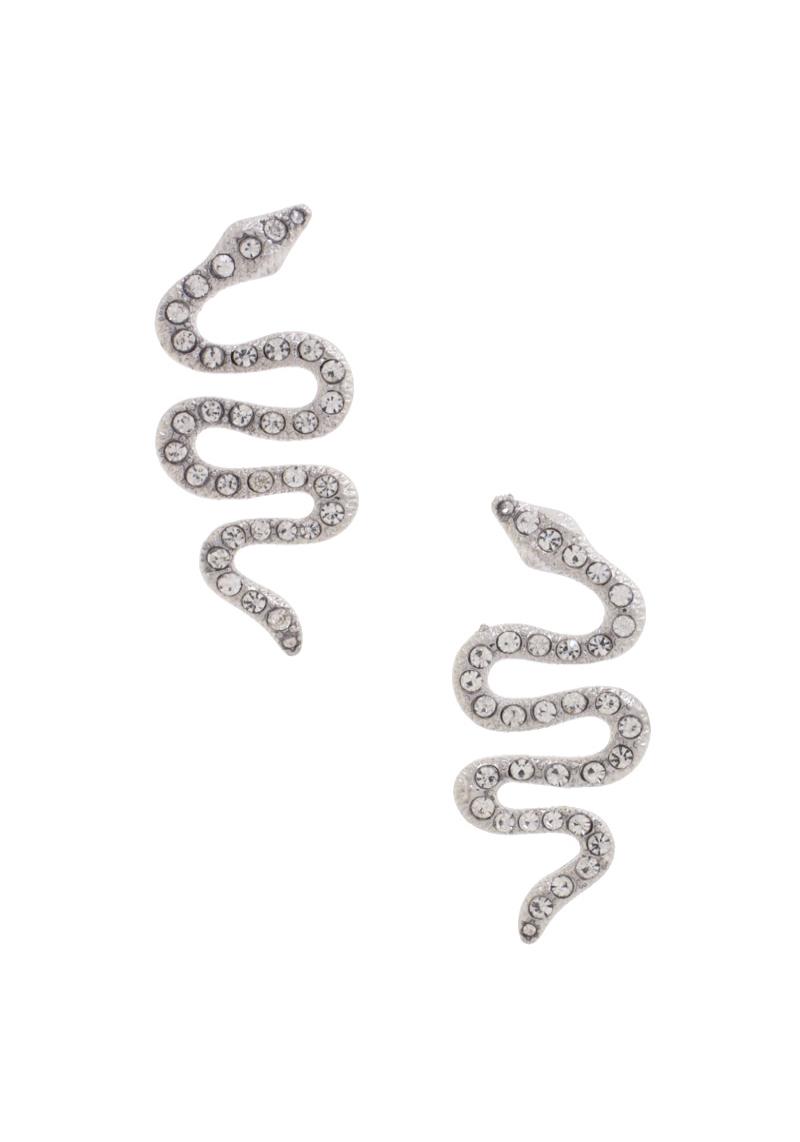 RHINESTONE SNAKE EARRING