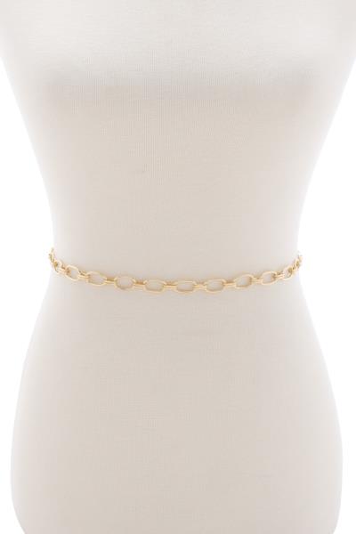 DAINTY OVAL LINK METAL BELT