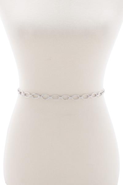 DAINTY OVAL LINK METAL BELT