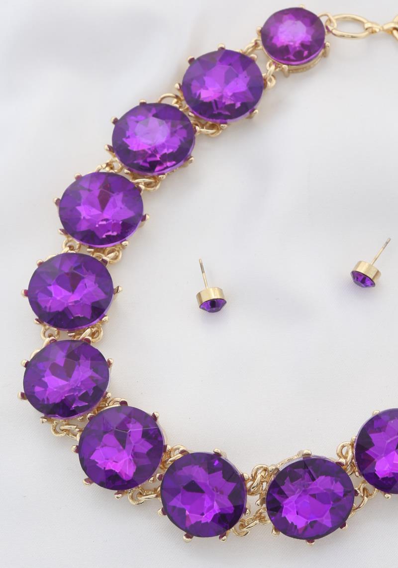 ROUND CRYSTAL NECKLACE