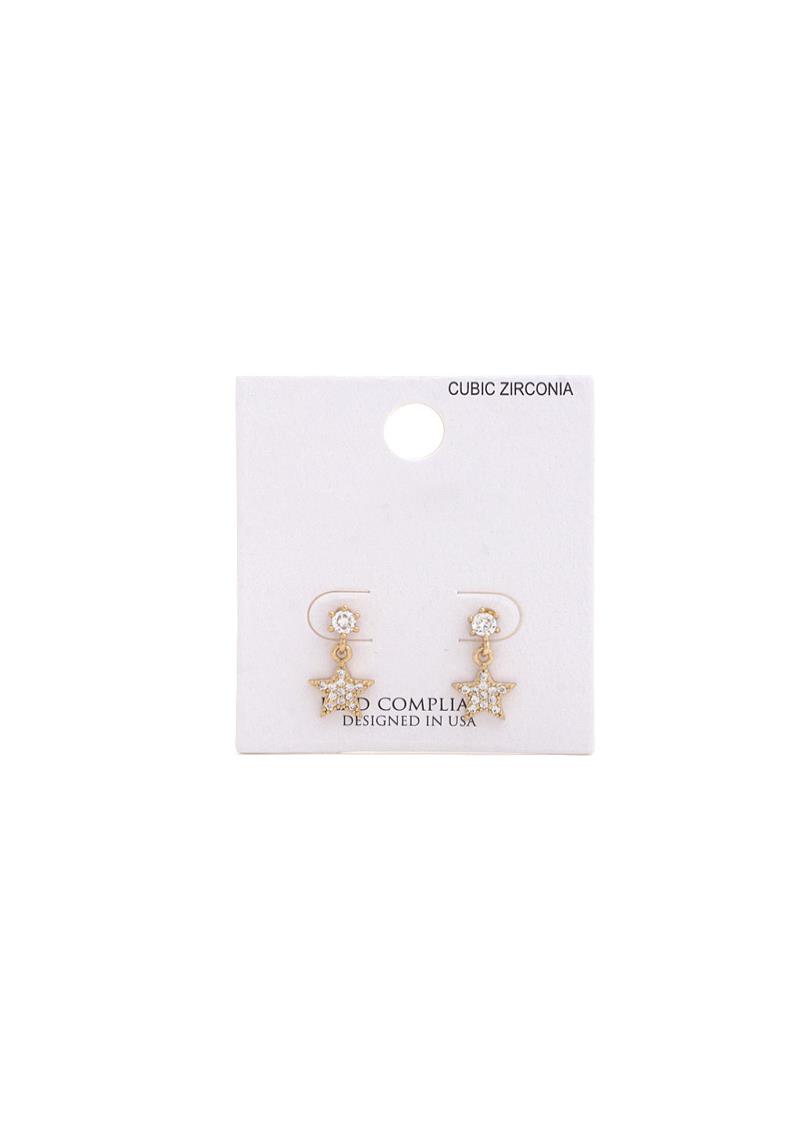 DAINTY STAR DANGLE EARRING