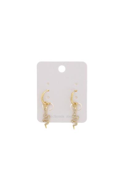 DAINTY SNAKE OPEN CIRCLE EARRING