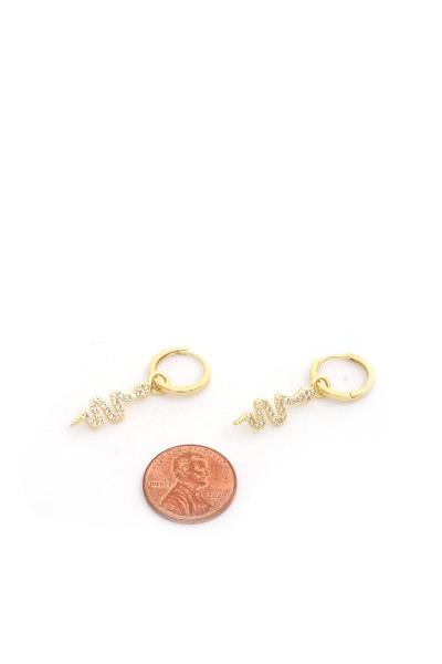 DAINTY SNAKE OPEN CIRCLE EARRING