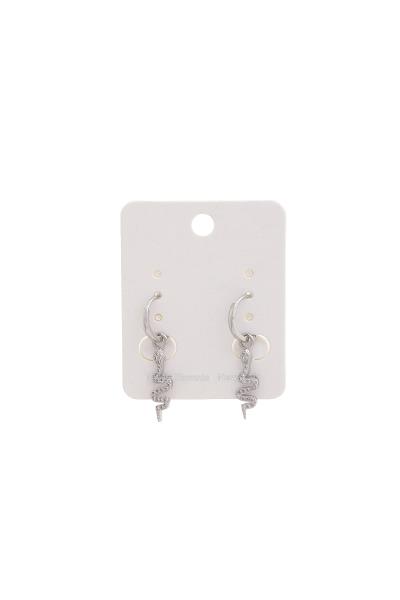 DAINTY SNAKE OPEN CIRCLE EARRING