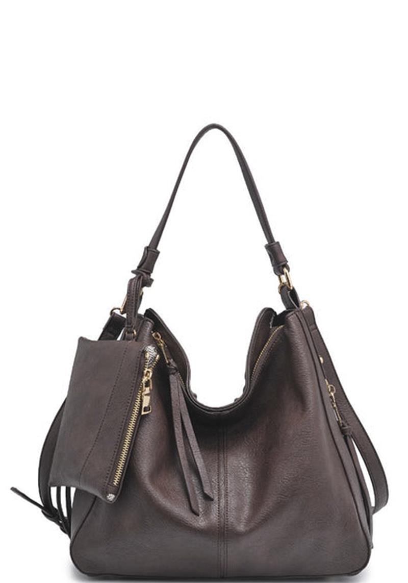 2IN1 FASHION SMOOTH WANDA HOBO WITH POUCH BAG