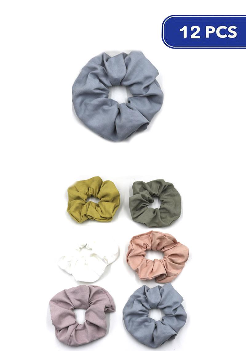 FASHION HAIR SCRUNCHIES (12 UNITS)