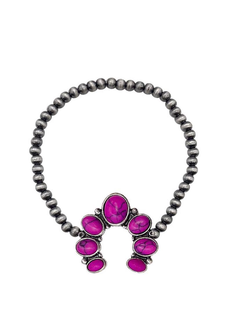 WESTERN STYLE STONE STRETCH BRACELET