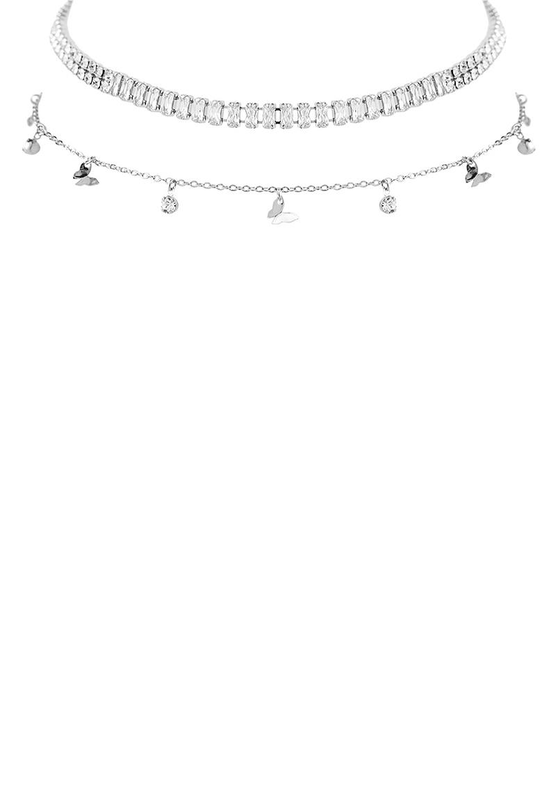 STYLISH CHOKER BUTTERFLY 2 NECKLACE