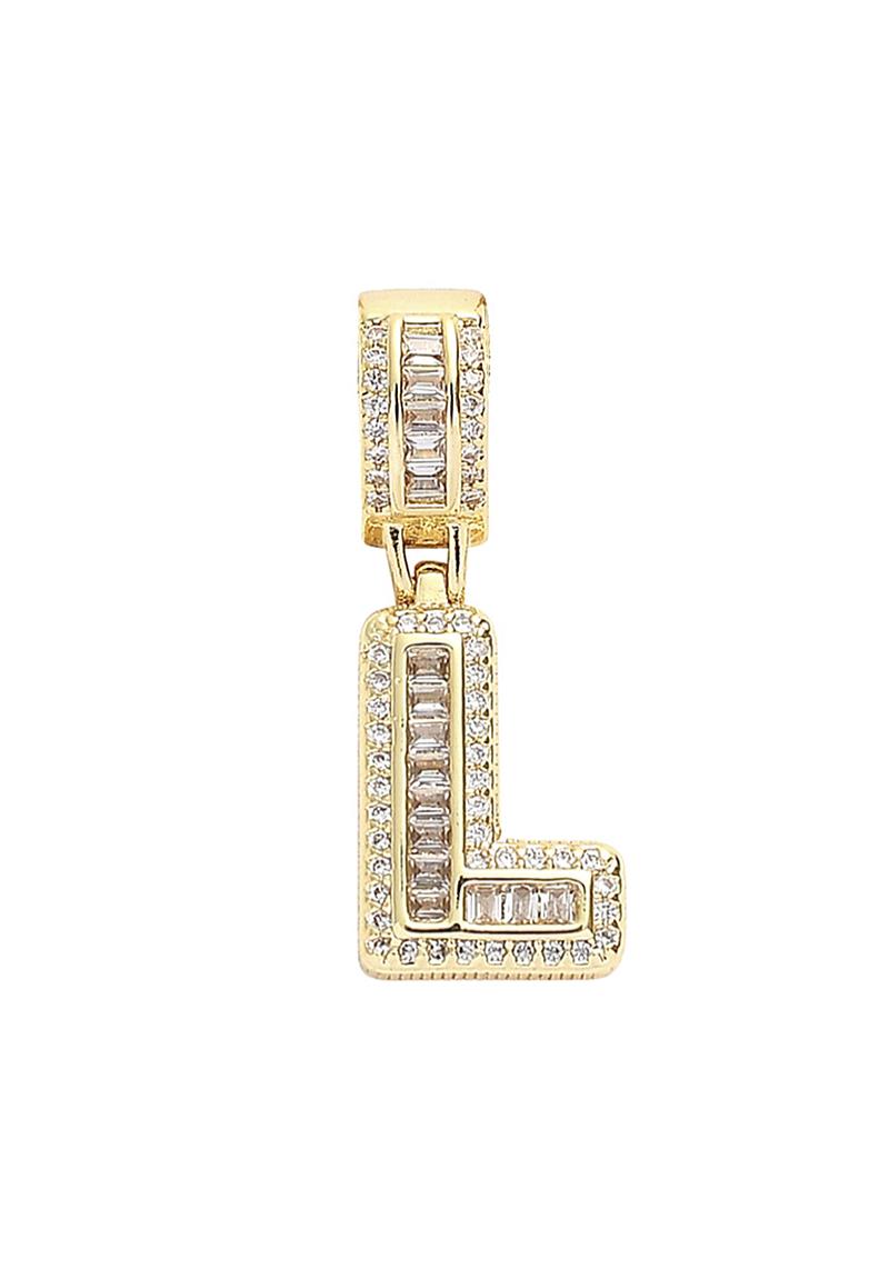 CRYSTAL ALPHABET PENDANT NECKLACE