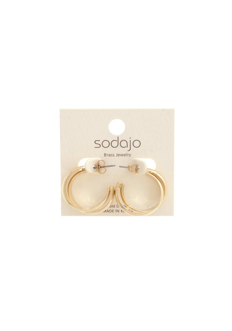 SODAJO DOUBLE HOOP EARRING