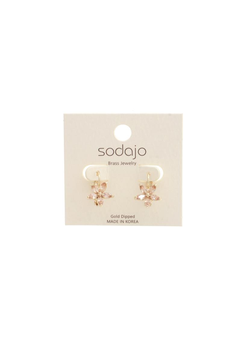 SODAJO CRYSAL FLOWER EARRING