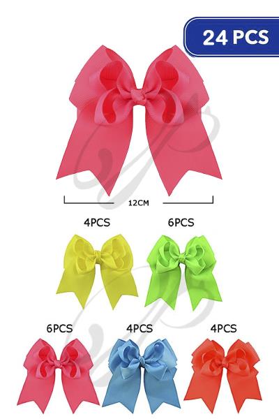 FASHION RIBBON HAIR BOW  (12 UNITS)