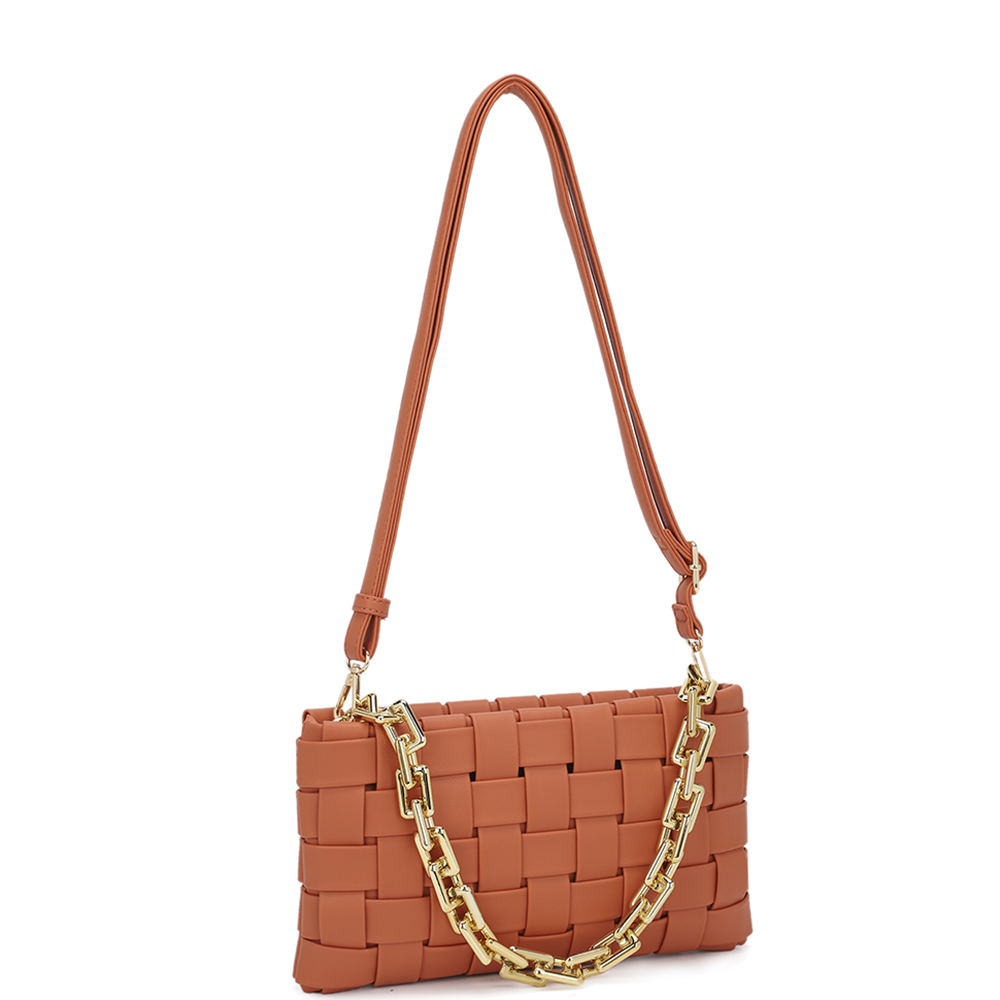 CHIC QUILT CHAIN LINK CROSSBODY BAG