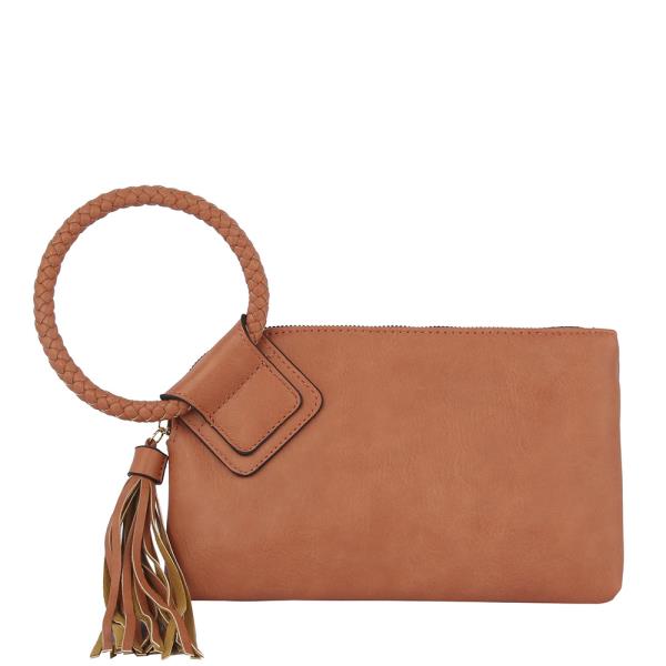 MODERN TASSEL ZIPPER HAND CLUTCH BAG