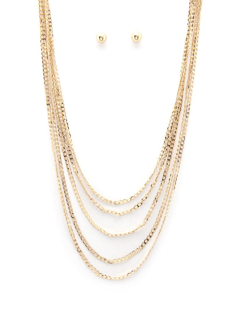 LAYERED METAL NECKLACE