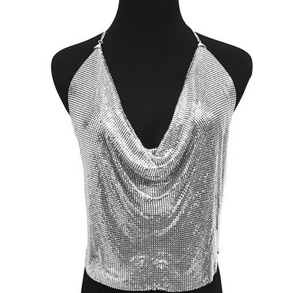 MESH BLING BLING COLOR METAL BODY CHAIN