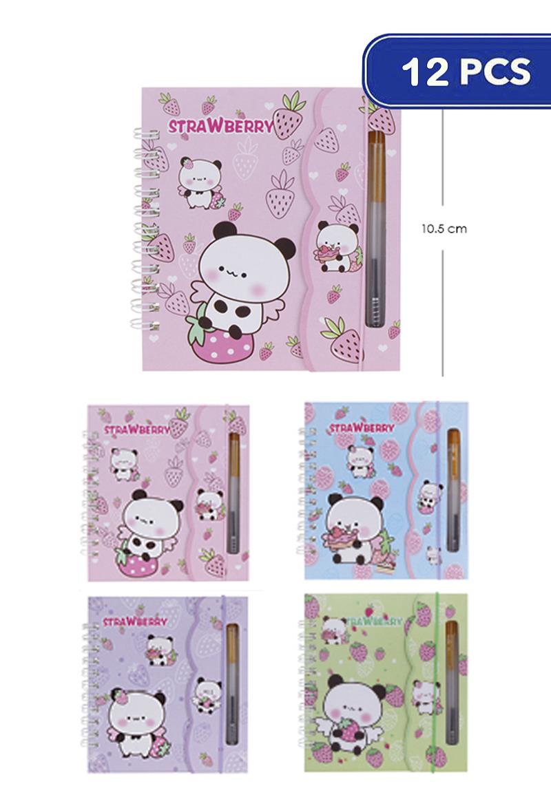 FASHION STRAWBERRY NOTEBOOK PEN SET (12 UNITS)