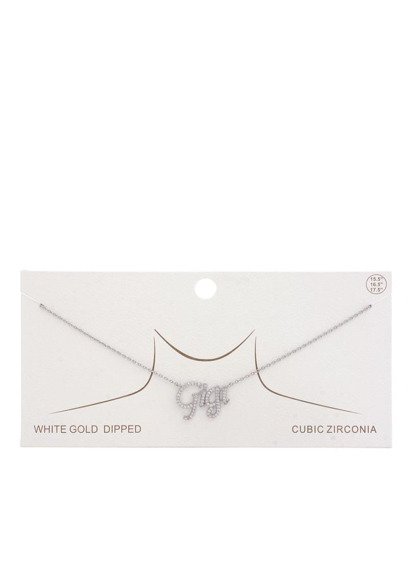GIGI RHINESTONE PENDANT NECKLACE