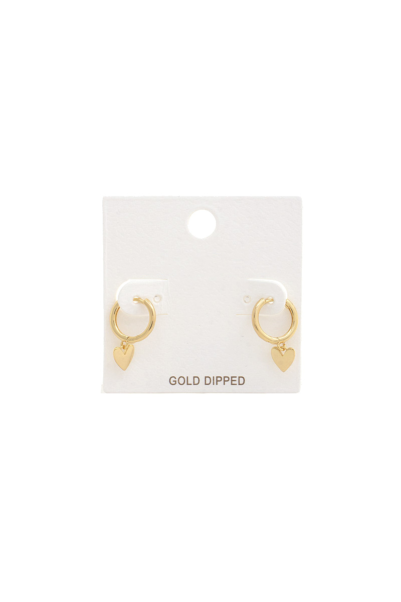 DAINTY HEART HUGGIE EARRING
