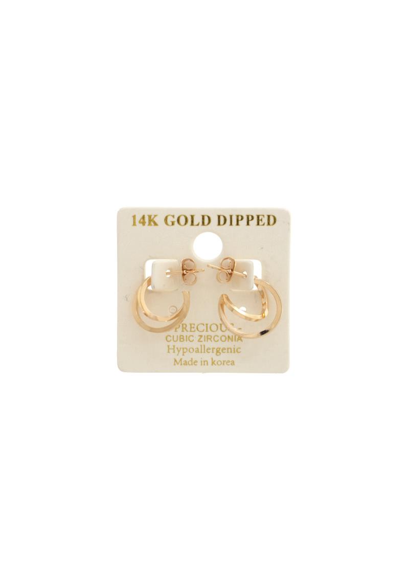 TWISTED METALLIC HOOP EARRING