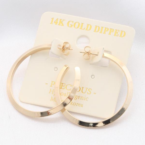 14K GOLD DIPPED HOOP EARRING