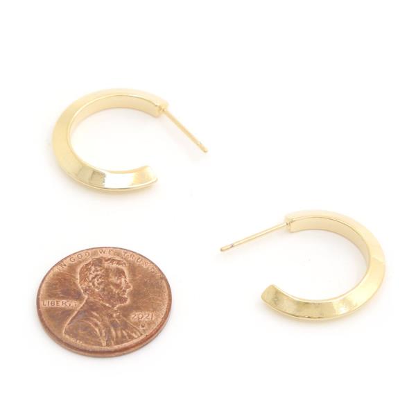 14K GOLD DIPPED HOOP EARRING