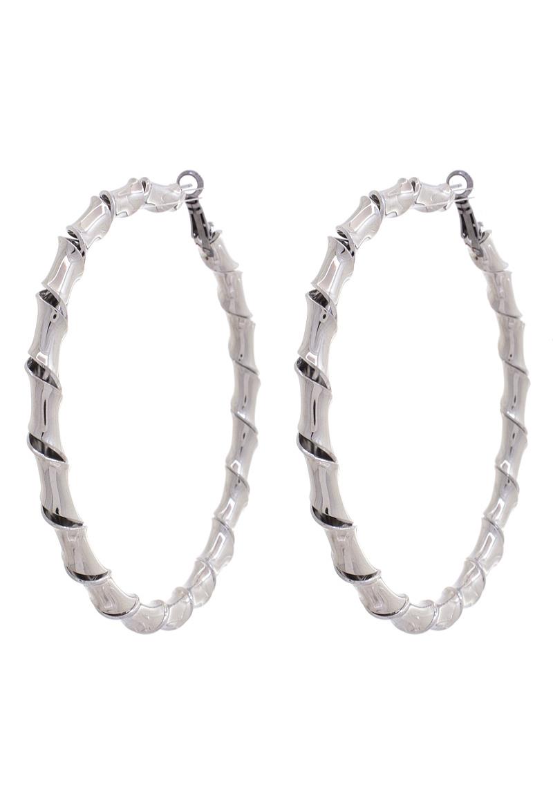 TWIST METAL HOOP EARRING