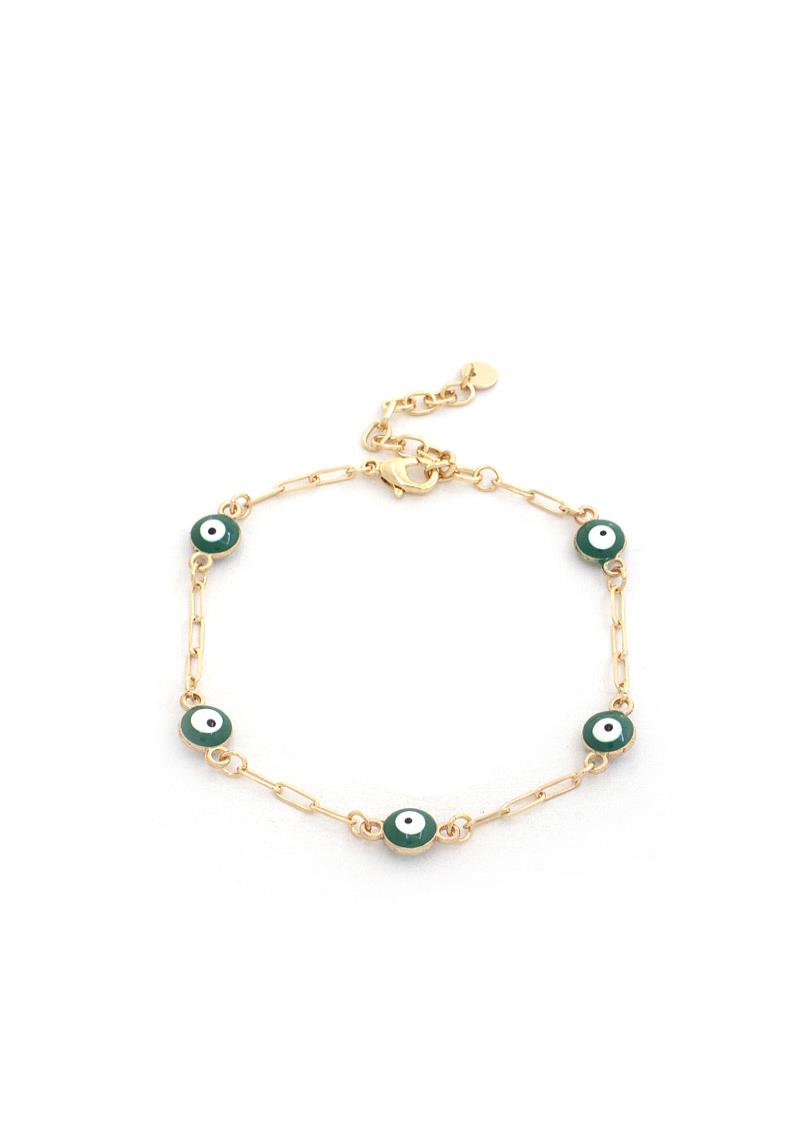 EVIL EYE OVAL LINK BRACELET