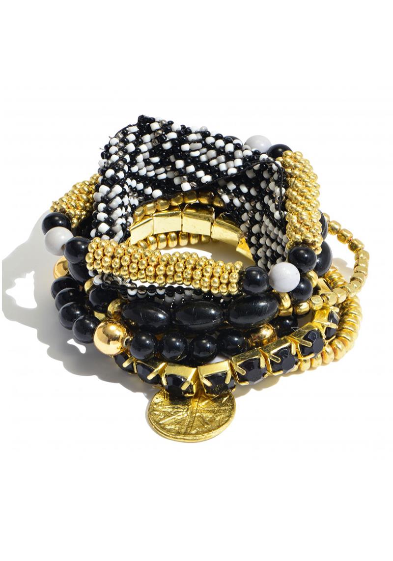FASHION MULTI BEAD STRETCH BRACELET SET