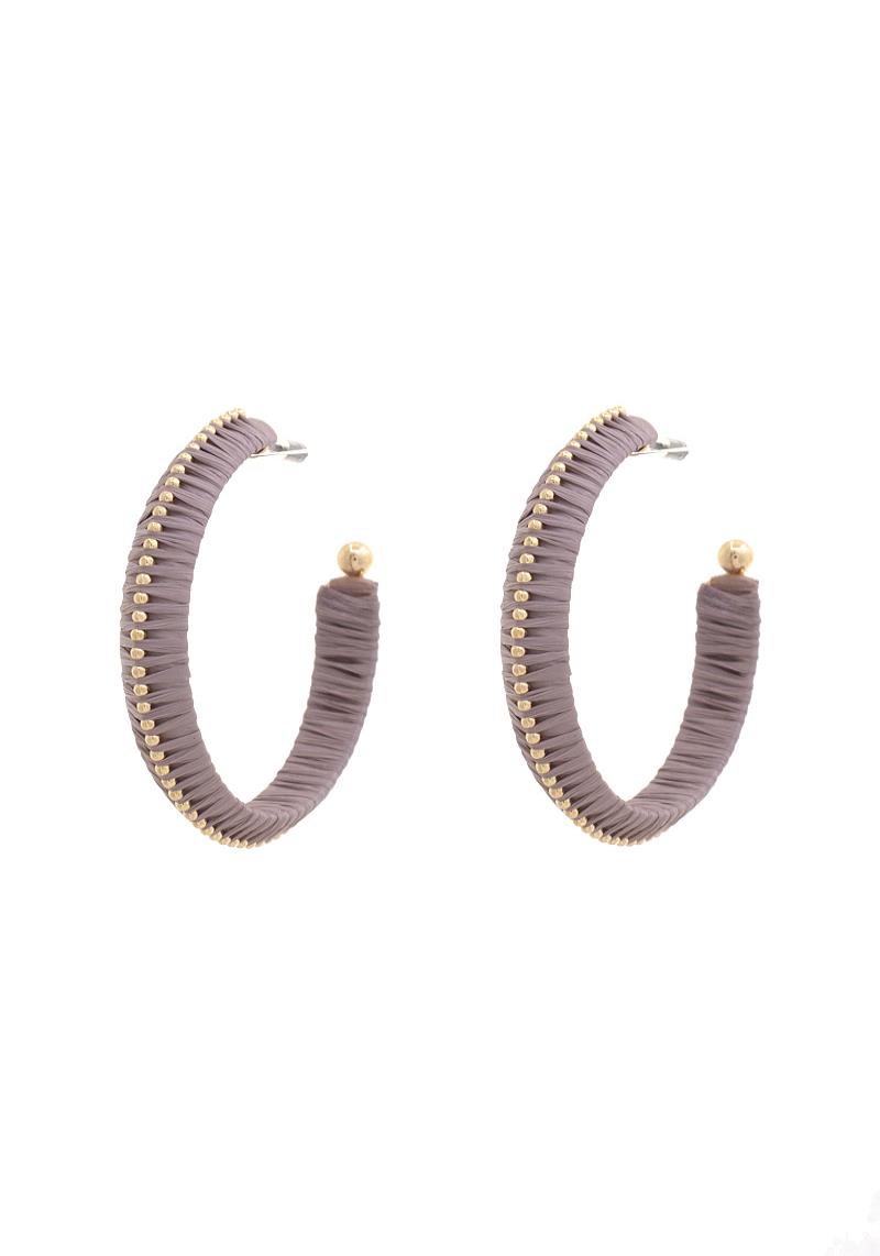 THREAD WRAPPED OPEN CIRCLE EARRING