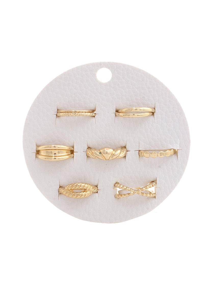 ASSORTED METAL RING SET