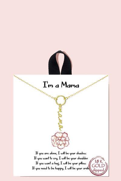 18K GOLD RHODIUM DIPPED IM A MAMA NECKLACE