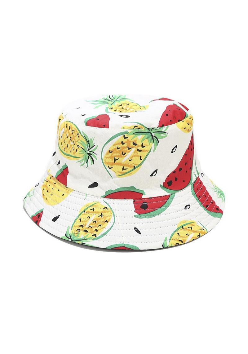 FASHION PINEAPPLE WATERMELON DOUBLE SIDED BUCKET HAT