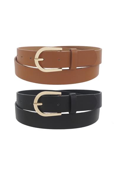 METAL U CHAIN BELT 2 PC SET