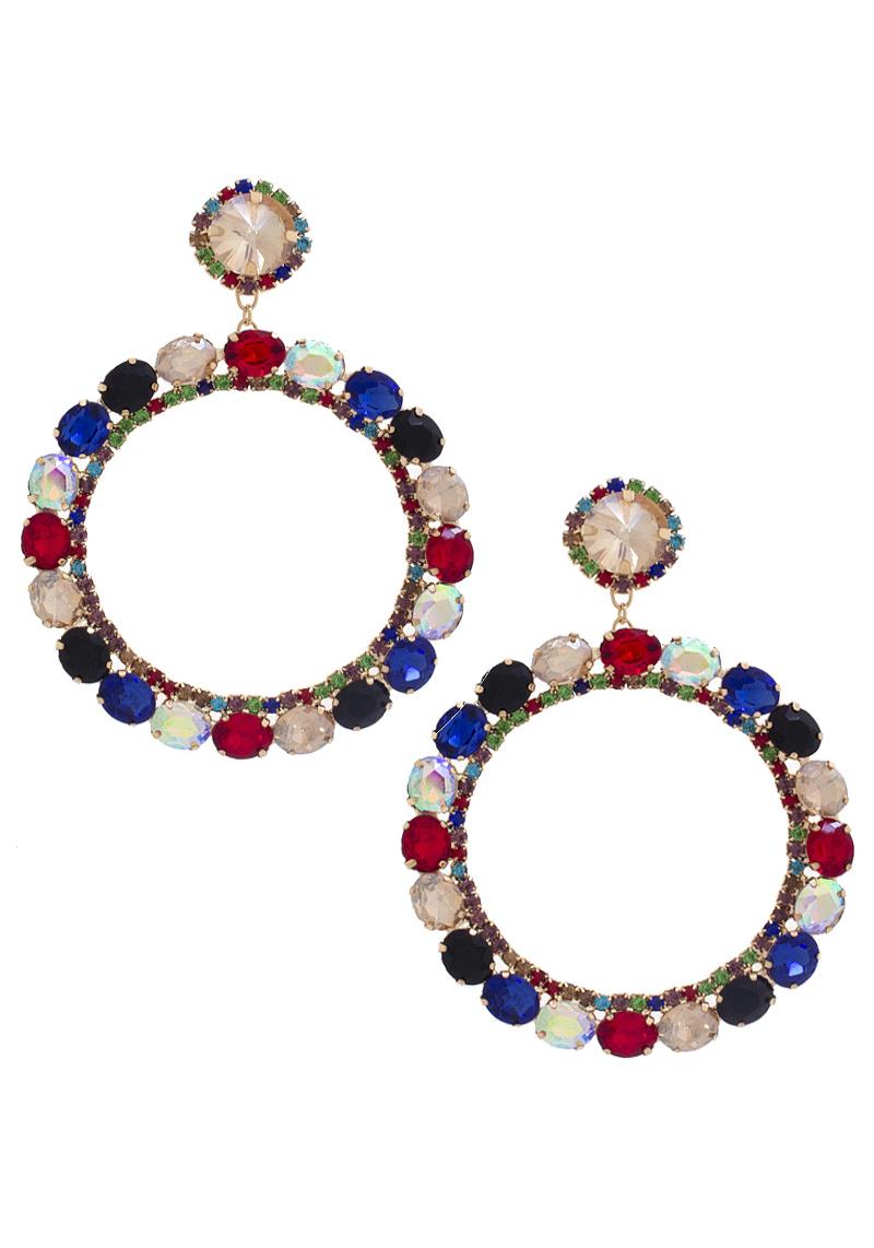 RHINESTONE DANGLE EARRING