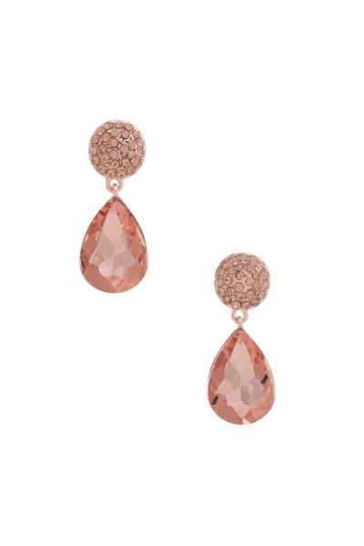 RHINESTONE TEARDROP DANGLE EARRING